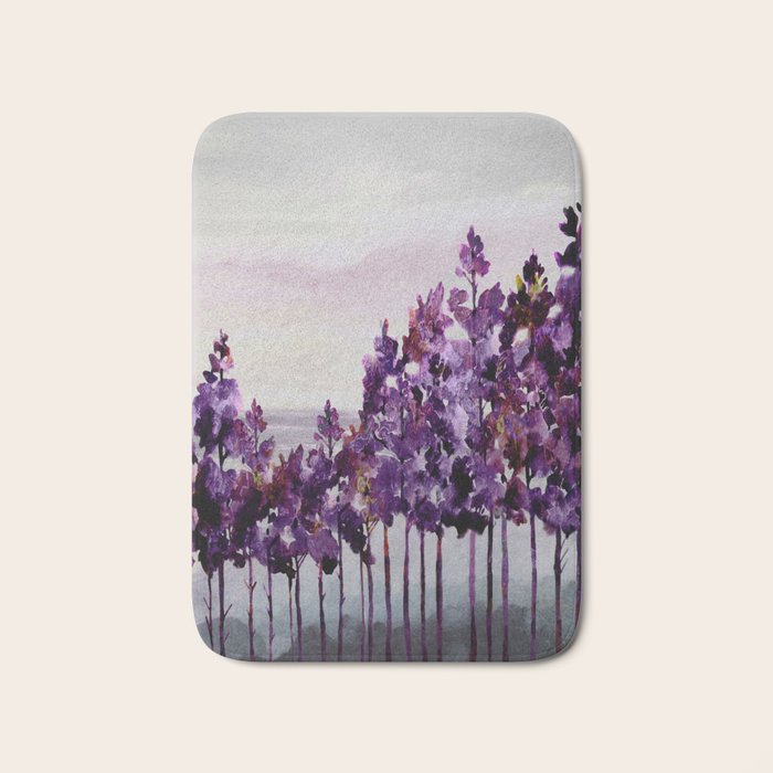 Purple Trees Bath Mat Gallery Image 1