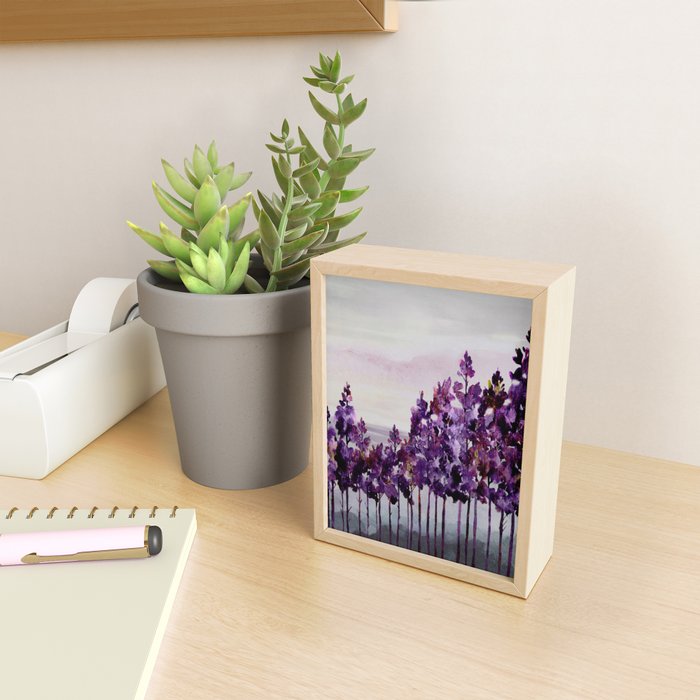 Purple Trees Mini Art Print Gallery Image 2