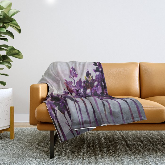 Purple Trees Throw Blanket Gallery Image 1
