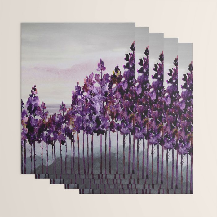 Purple Trees Wrapping Paper Gallery Image 3