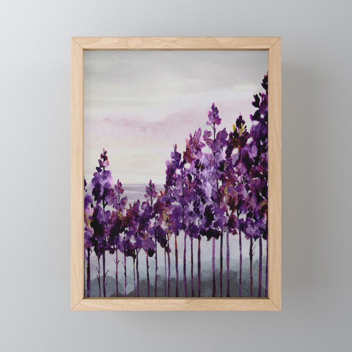 Purple Trees Mini Art Print Gallery Image 1
