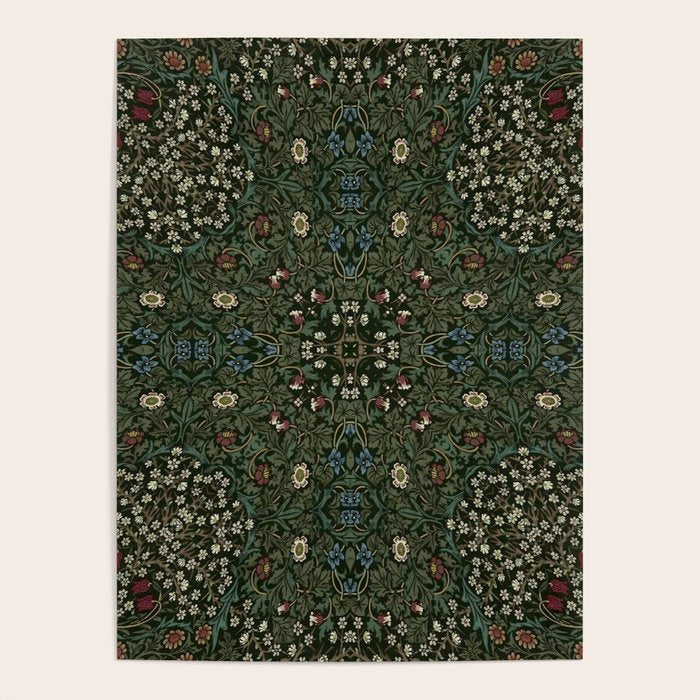 William Morris Dark Floral Poster Gallery Image 4