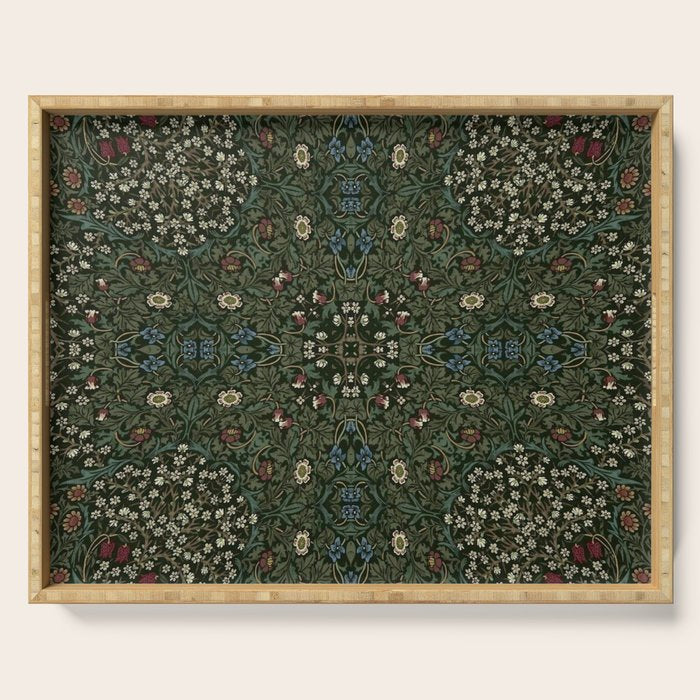 William Morris Dark Floral Serving Tray Gallery Image 1