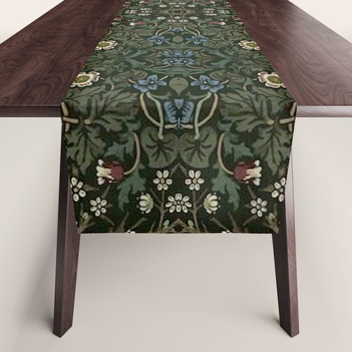 William Morris Dark Floral Table Runner Gallery Image 1