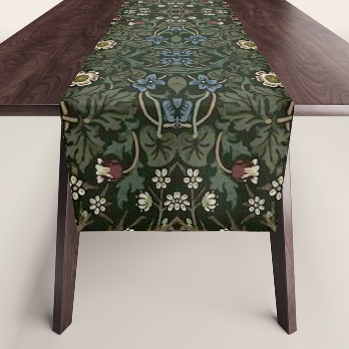 William Morris Dark Floral Table Runner Gallery Image 1