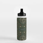 William Morris Dark Floral Water Bottle Gallery Image 2