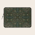 William Morris Dark Floral Laptop Sleeve Gallery Image 1