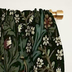 William Morris Dark Floral Window Curtain Gallery Image 2