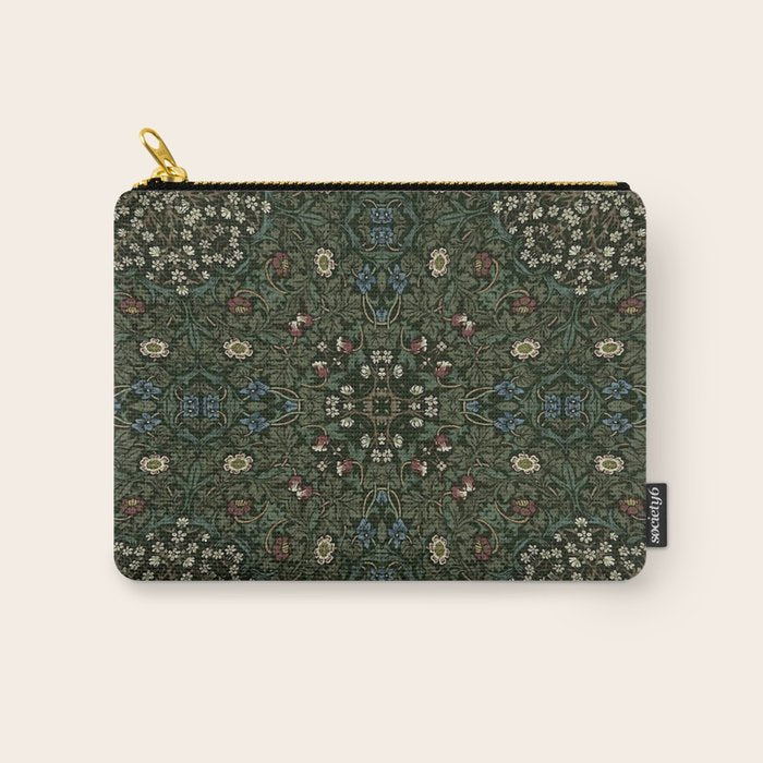William Morris Dark Floral Carry All Pouch Gallery Image 1