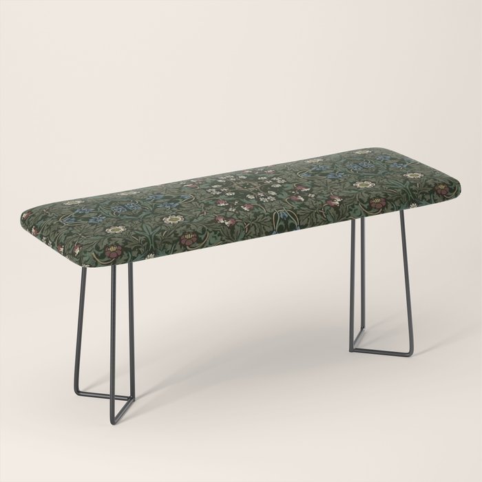 William Morris Dark Floral Bench Gallery Image 1
