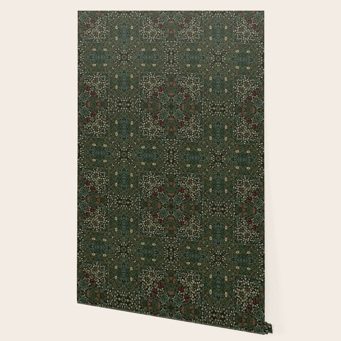 William Morris Dark Floral Wallpaper Gallery Image 2