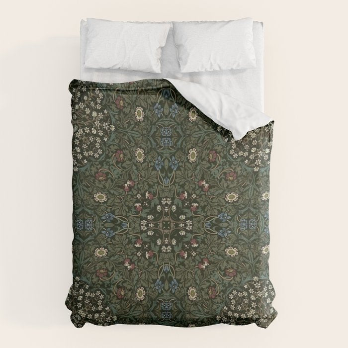 William Morris Dark Floral Duvet Cover Gallery Image 6