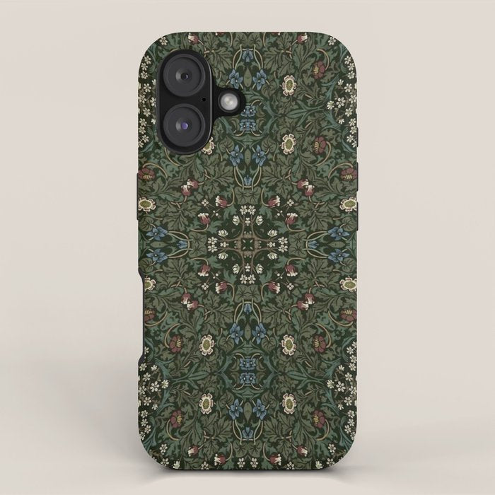 William Morris Dark Floral iPhone Case Gallery Image 1