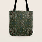 William Morris Dark Floral Tote Bag Gallery Image 1