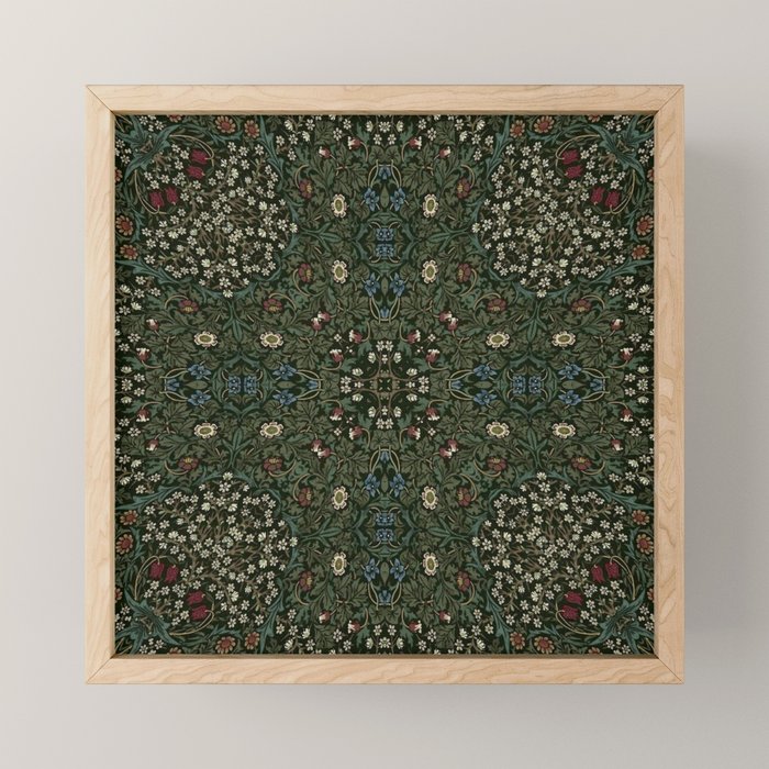 William Morris Dark Floral Mini Art Print Gallery Image 1