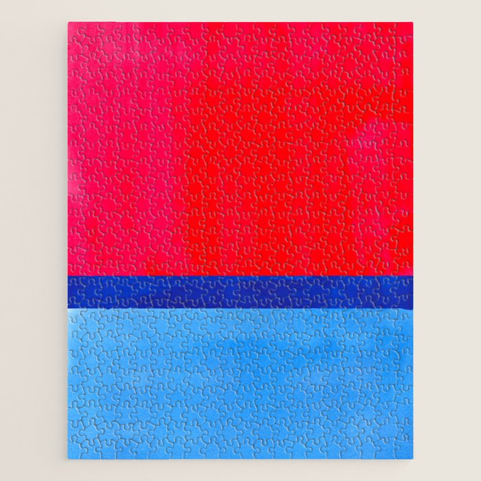 Cerulean Blue Red  Jigsaw Puzzle Gallery Image 1