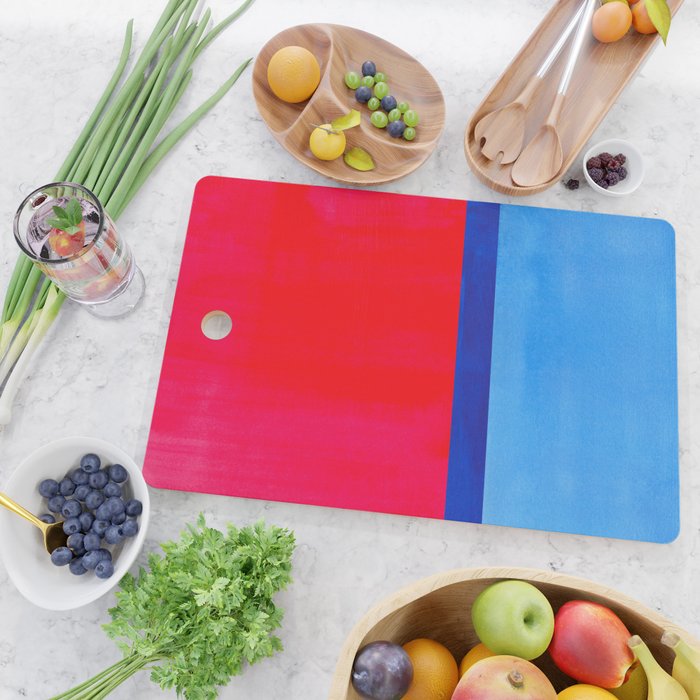 Cerulean Blue Red  Cutting Board Gallery Image 2