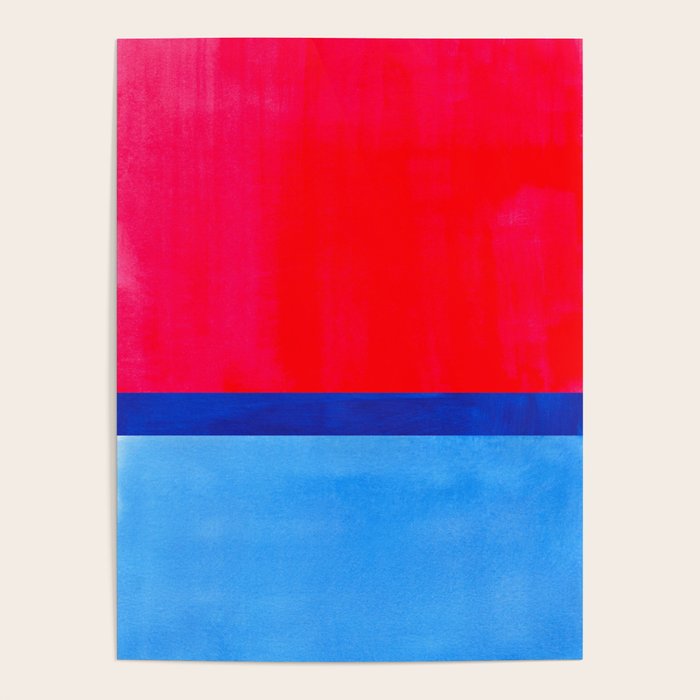 Cerulean Blue Red  Poster Gallery Image 1