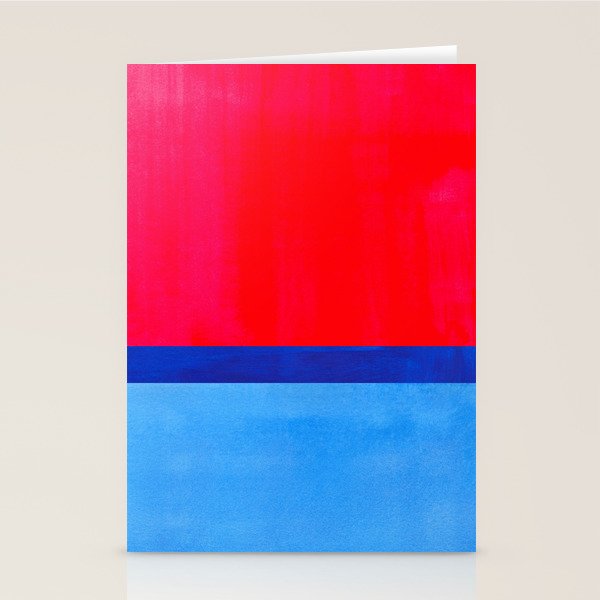 Cerulean Blue Red  Stationery Card Gallery Image 1