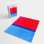 Cerulean Blue Red  Jigsaw Puzzle Gallery Image 2