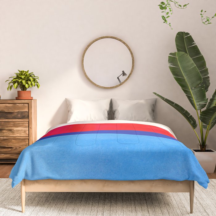 Cerulean Blue Red  Comforter Gallery Image 3