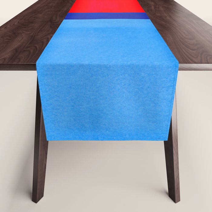 Cerulean Blue Red  Table Runner Gallery Image 1