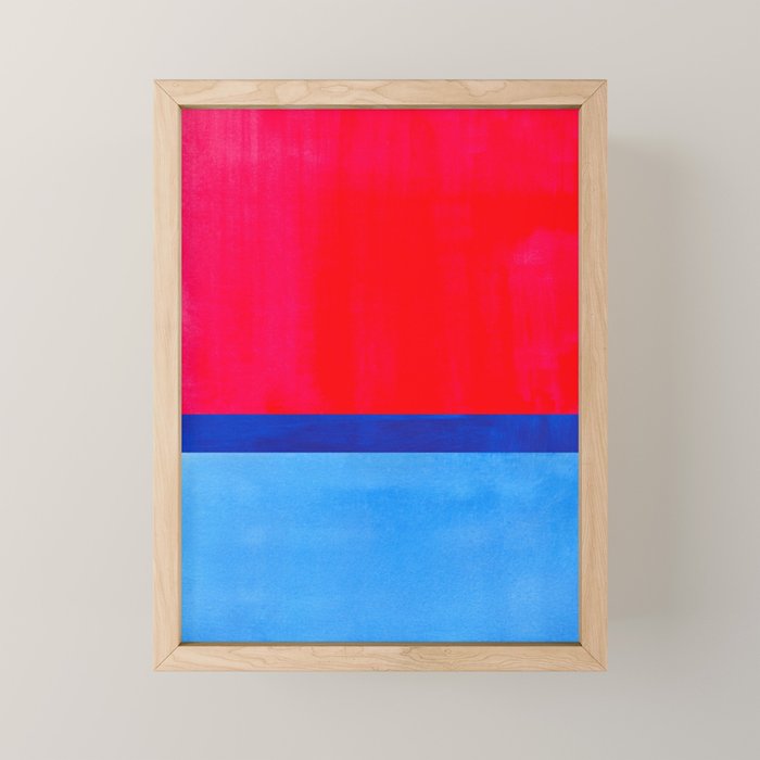 Cerulean Blue Red  Mini Art Print Gallery Image 1