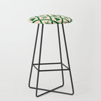 Festive Christmas Check in Green & Off White Stool Gallery Image 1