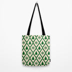 Festive Christmas Check in Green & Off White Tote Bag Gallery Image 2