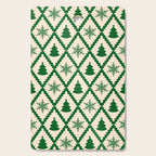 Festive Christmas Check in Green & Off White Cutting Board Gallery Image 1