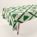 Festive Christmas Check in Green & Off White Tablecloth Gallery Image 1