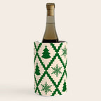 Festive Christmas Check in Green & Off White Wine Chiller Gallery Image 3