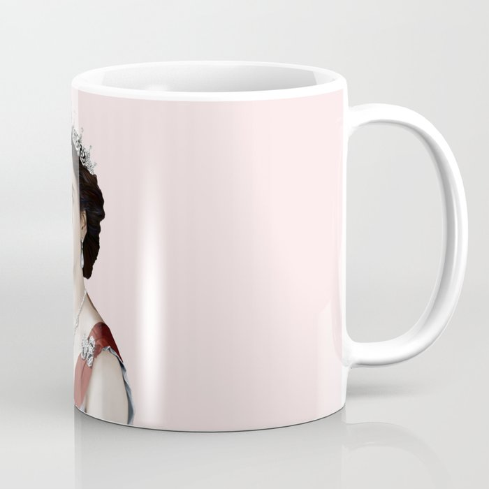 Queen Elizabeth II Blowing Pink Bubble gum Coffee Mug Gallery Image 1