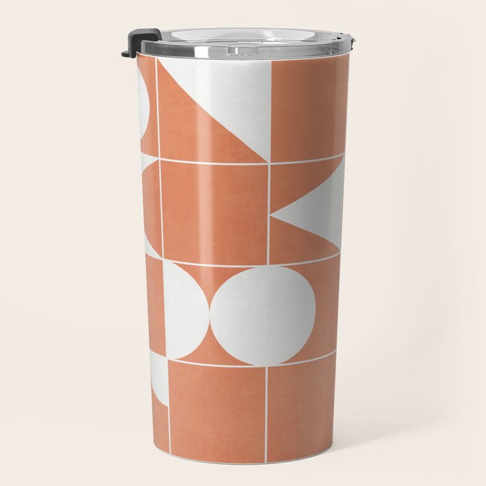 My Favorite Geometric Patterns No.14 - Coral Travel Mug Gallery Image 3