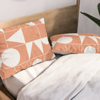 My Favorite Geometric Patterns No.14 - Coral Pillow Sham Gallery Image 2