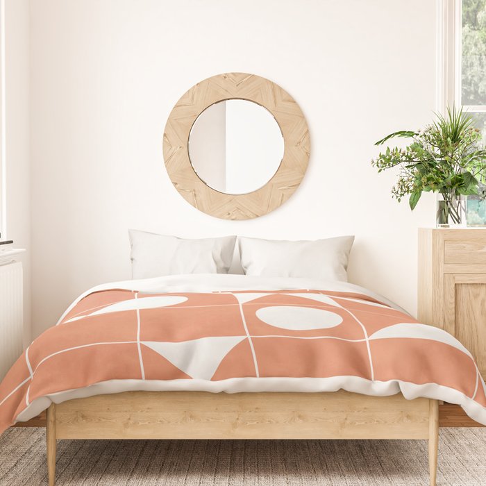 My Favorite Geometric Patterns No.14 - Coral Duvet Cover Gallery Image 3