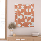 My Favorite Geometric Patterns No.14 - Coral Wall Tapestry Gallery Image 2