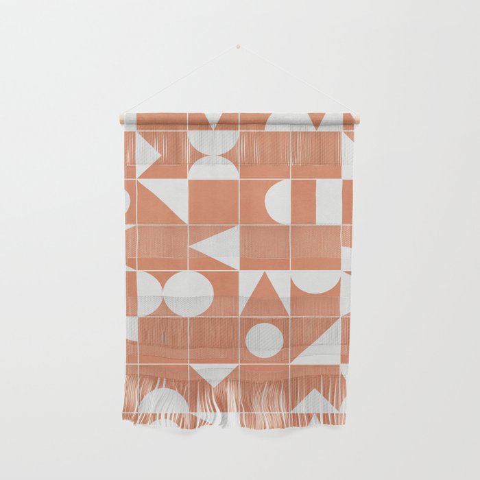 My Favorite Geometric Patterns No.14 - Coral Wall Hanging Gallery Image 1