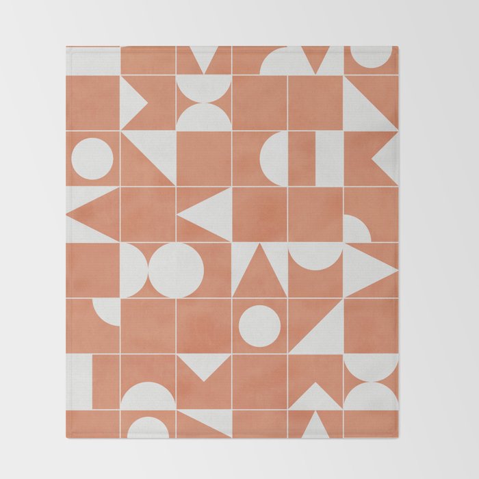 My Favorite Geometric Patterns No.14 - Coral Throw Blanket Gallery Image 2