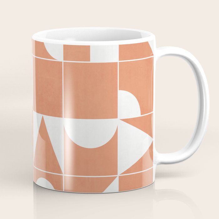 My Favorite Geometric Patterns No.14 - Coral Coffee Mug Gallery Image 1