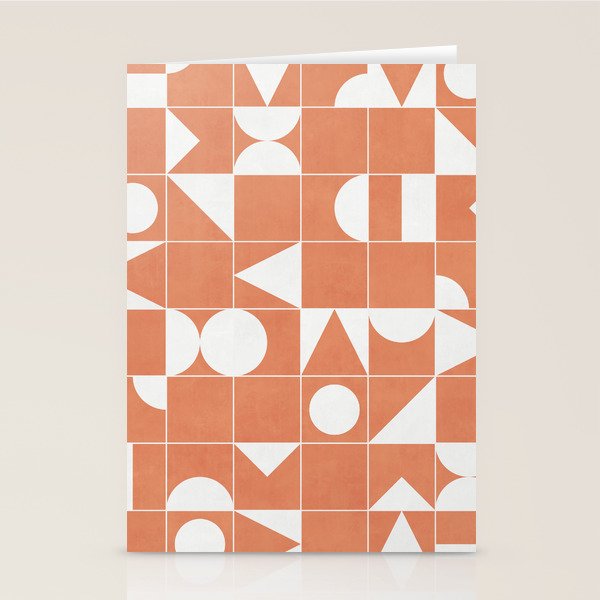 My Favorite Geometric Patterns No.14 - Coral Stationery Card Gallery Image 1