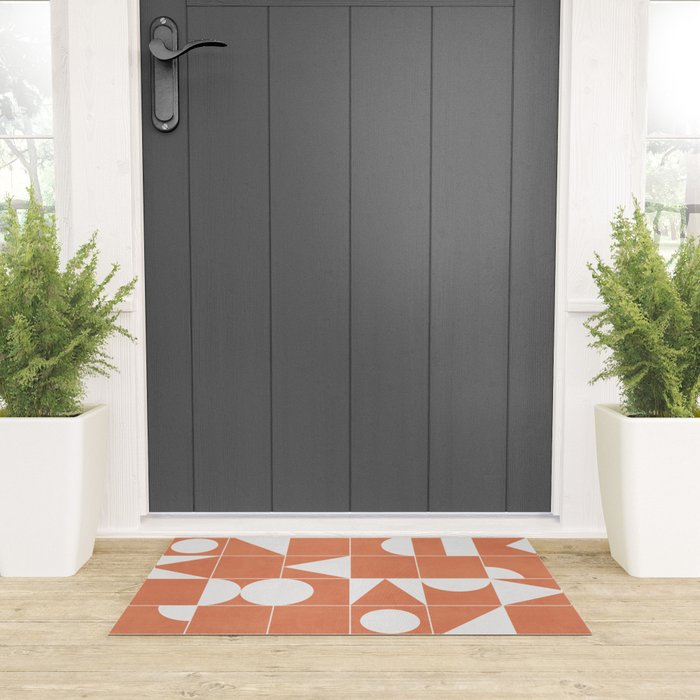 My Favorite Geometric Patterns No.14 - Coral Welcome Mat Gallery Image 3