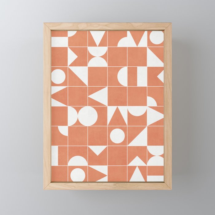 My Favorite Geometric Patterns No.14 - Coral Mini Art Print Gallery Image 1