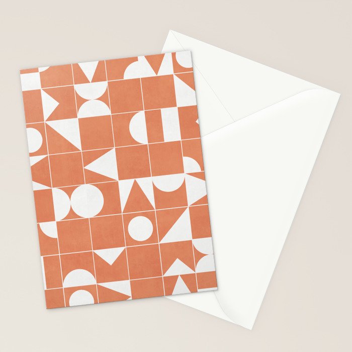My Favorite Geometric Patterns No.14 - Coral Stationery Card Gallery Image 2