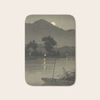 Hasui Kawase, Moon Over Lakeside - Vintage Japanese Woodblock Print Art Bath Mat Gallery Image 1