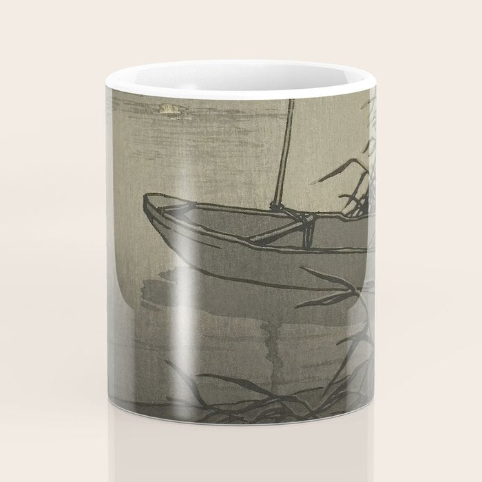 Hasui Kawase, Moon Over Lakeside - Vintage Japanese Woodblock Print Art Coffee Mug Gallery Image 4