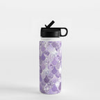 Mermaid Scales, Aesthetic Purple Water Bottle Gallery Image 1