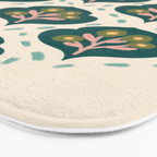 Block-Print Floral Bath Mat Gallery Image 3