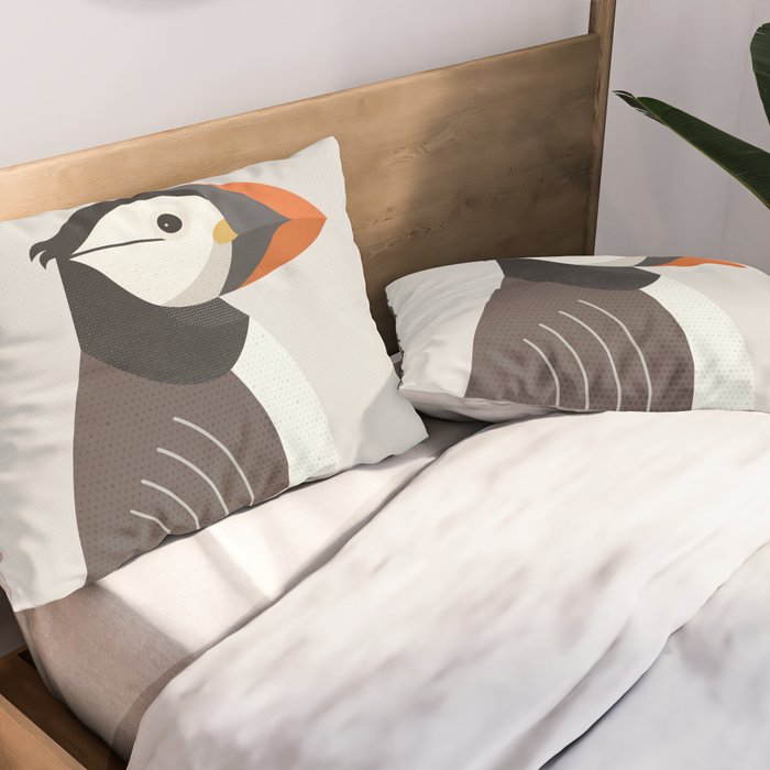 Whimsy Atlantic Puffin Pillow Sham Gallery Image 2