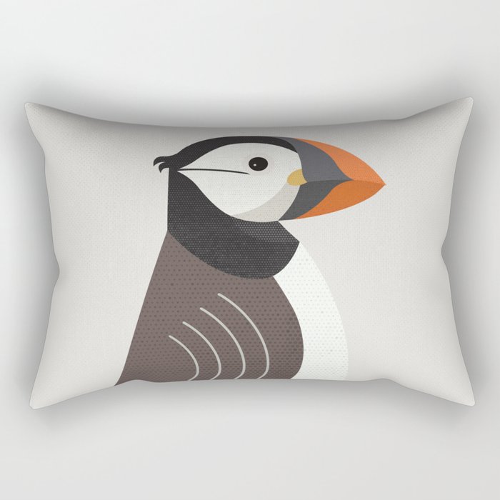 Whimsy Atlantic Puffin Rectangular Pillow Gallery Image 2